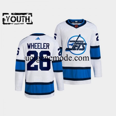 Kinder Winnipeg Jets Eishockey Trikot Blake Wheeler 26 Adidas 2022 Reverse Retro Weiß Authentic